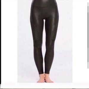 Spanx faux leather Moto leggings XS